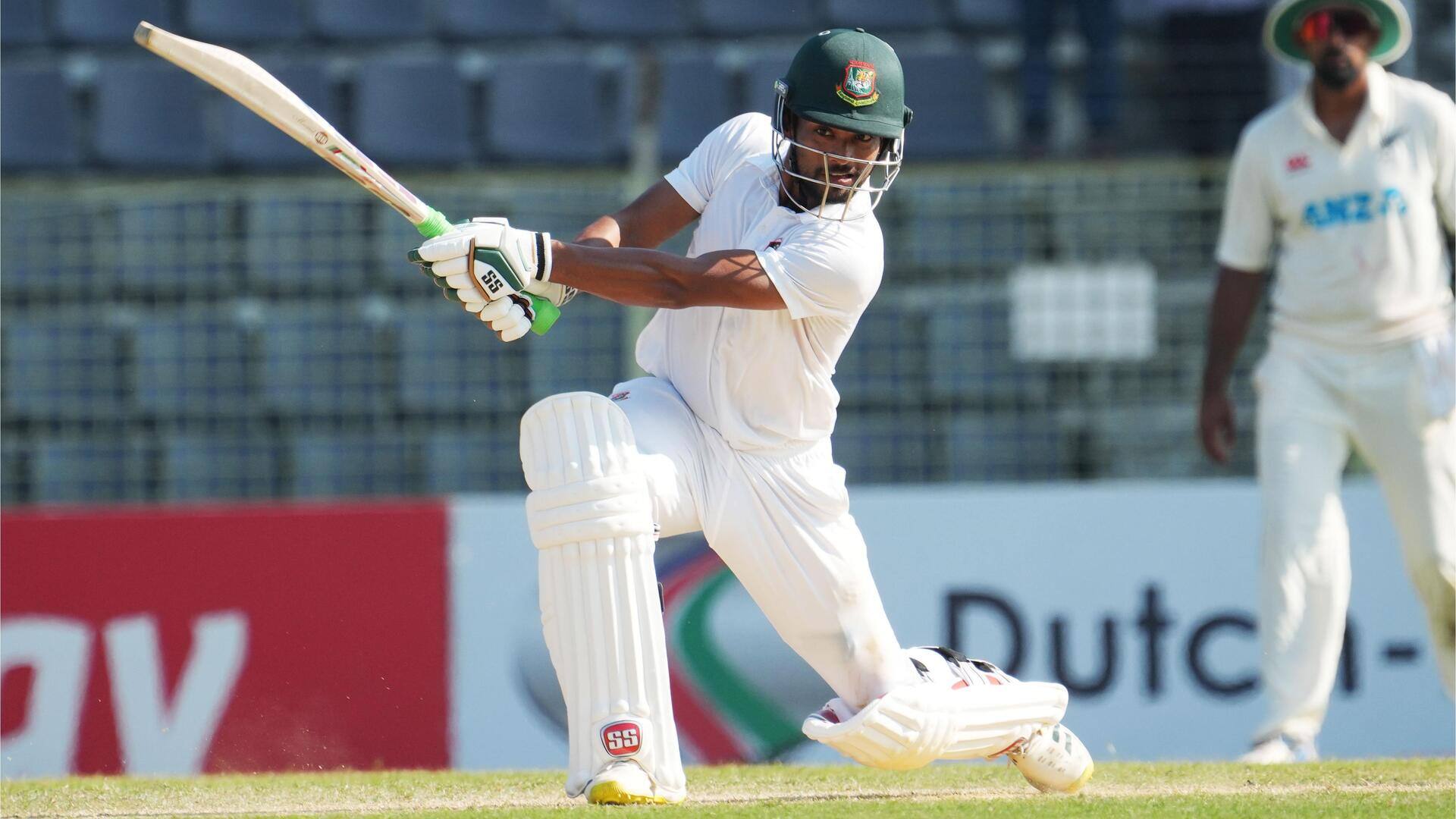 Najmul Shanto becomes first Bangladeshi with ton on captaincy debut
