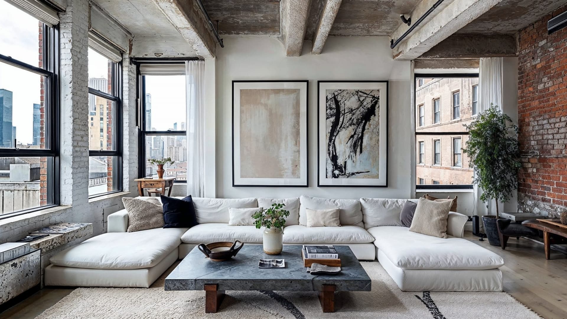 Want industrial decor? Essentials for a stylish living room