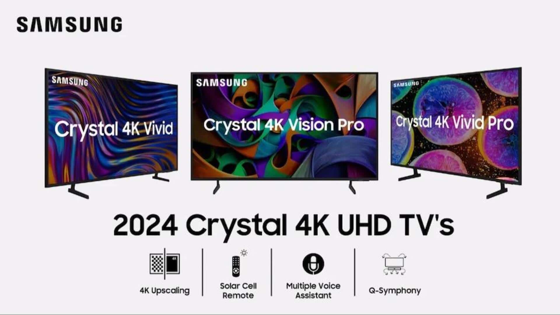 Samsung launches 2024 Crystal 4K TV range in India