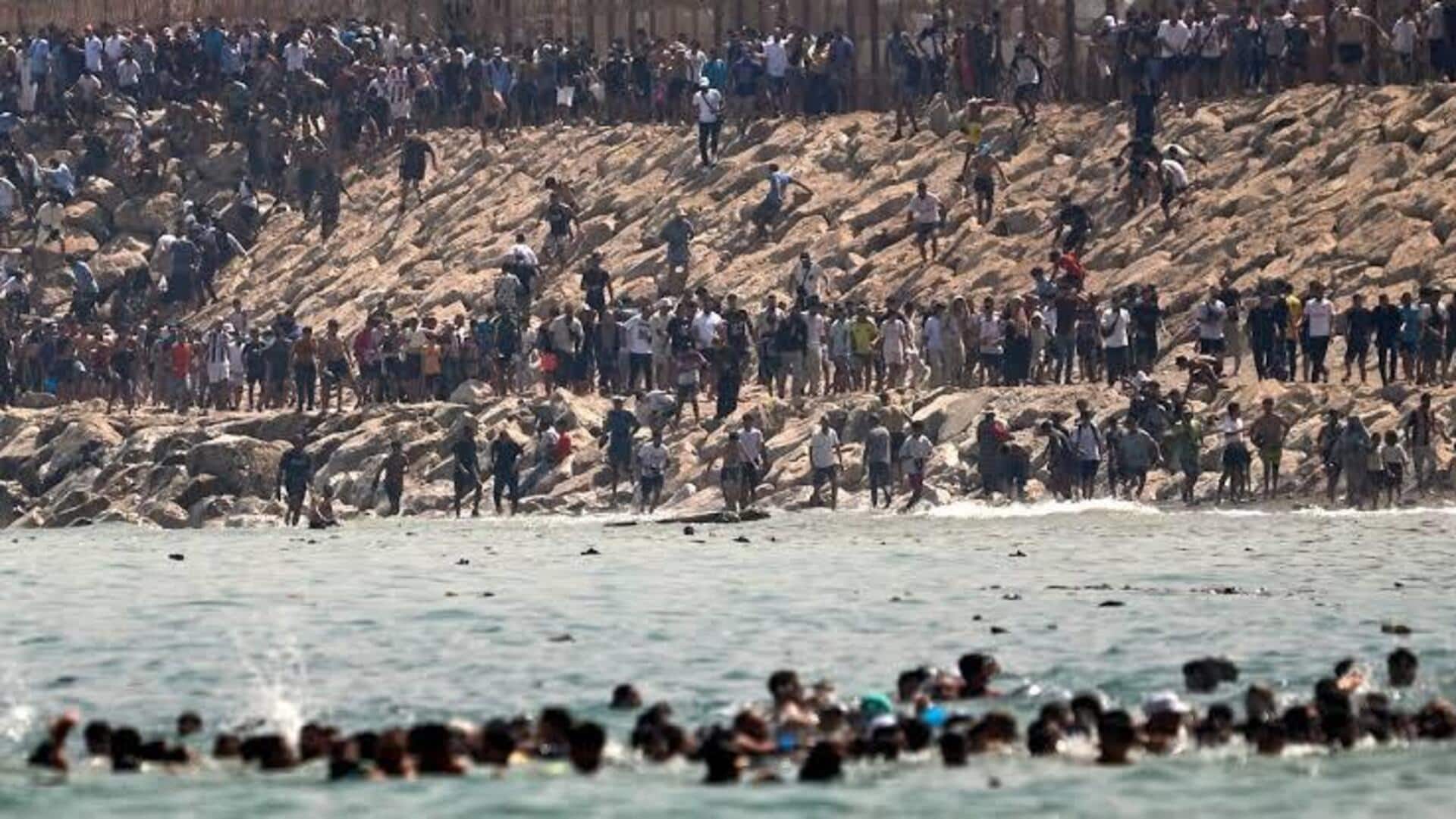 Spain deploys military after thousands of Moroccan migrants enter Ceuta 