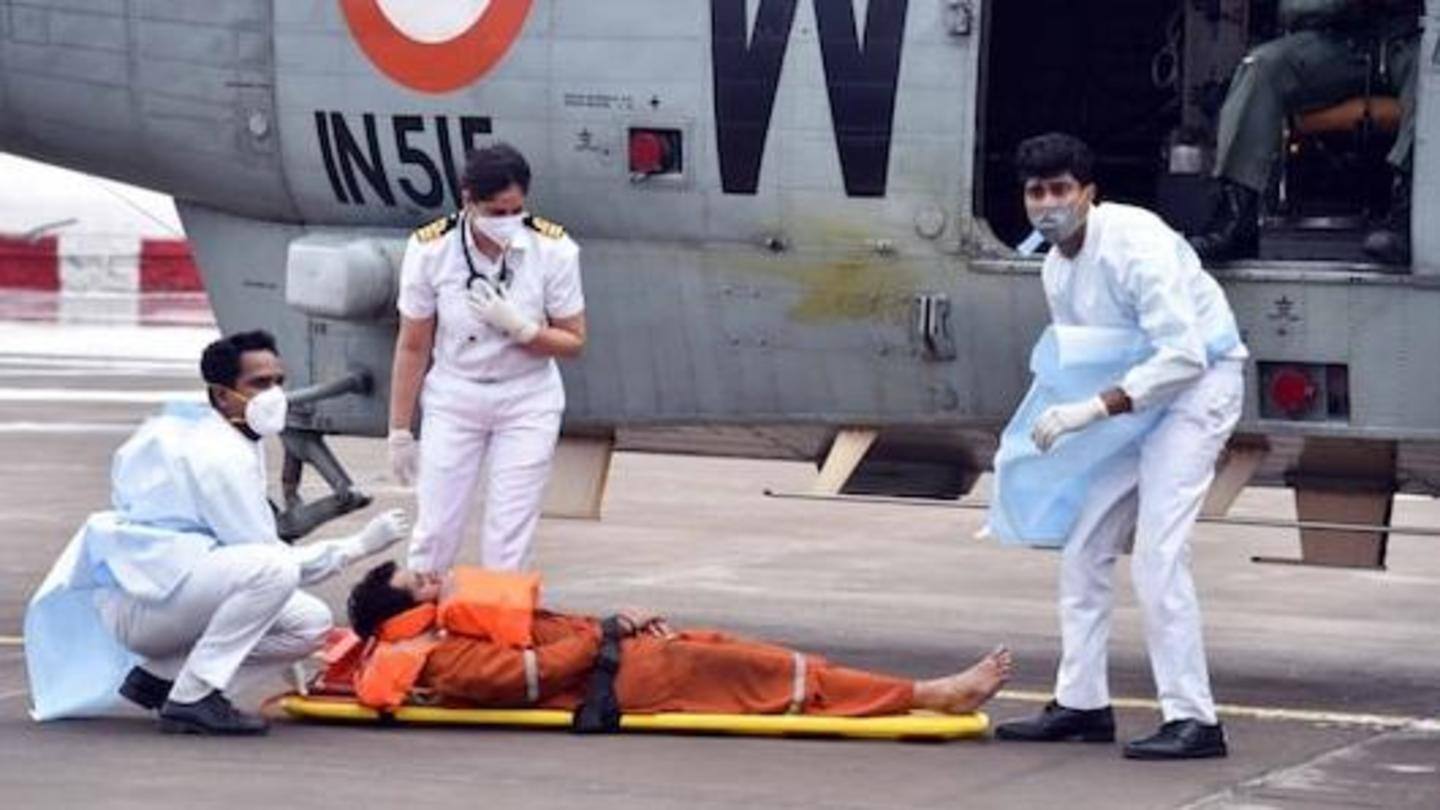 All 101 workers on Sagar Bhushan rescued All 101 workers on Sagar Bhushan rescued