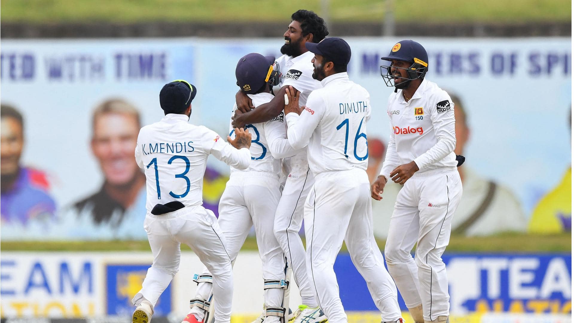 Prabath Jayasuriya completes 50 Test wickets in Galle with four-fer