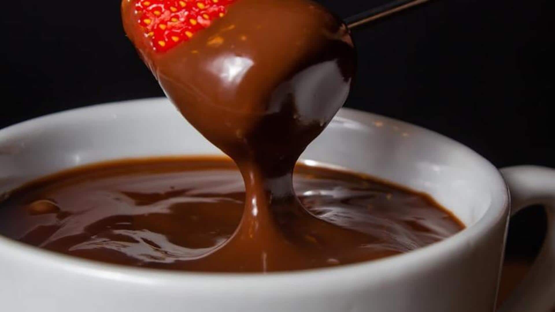 Prepare this decadent dairy-free chocolate fondue for a 'sweet' day