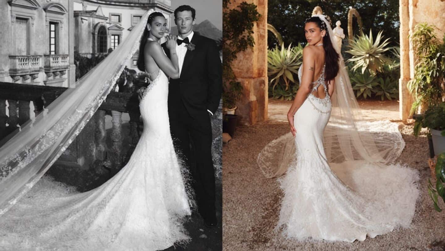 Dua Lipa dazzles as Chanel bride in Sicily wedding photos