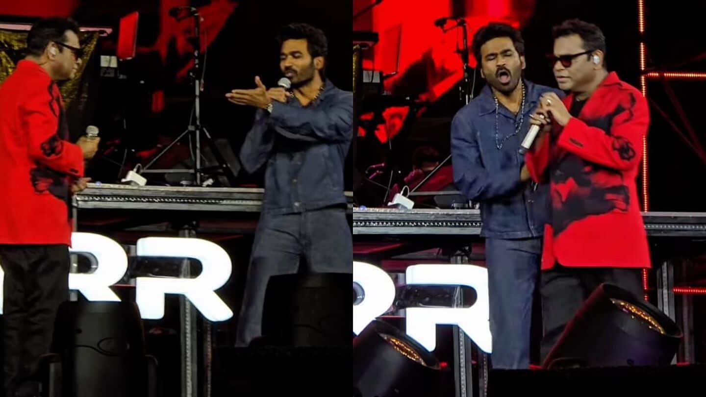 Surprise! Dhanush delights fans at AR Rahman's Mumbai concert Surprise! Dhanush delights fans at AR Rahman's Mumbai concert