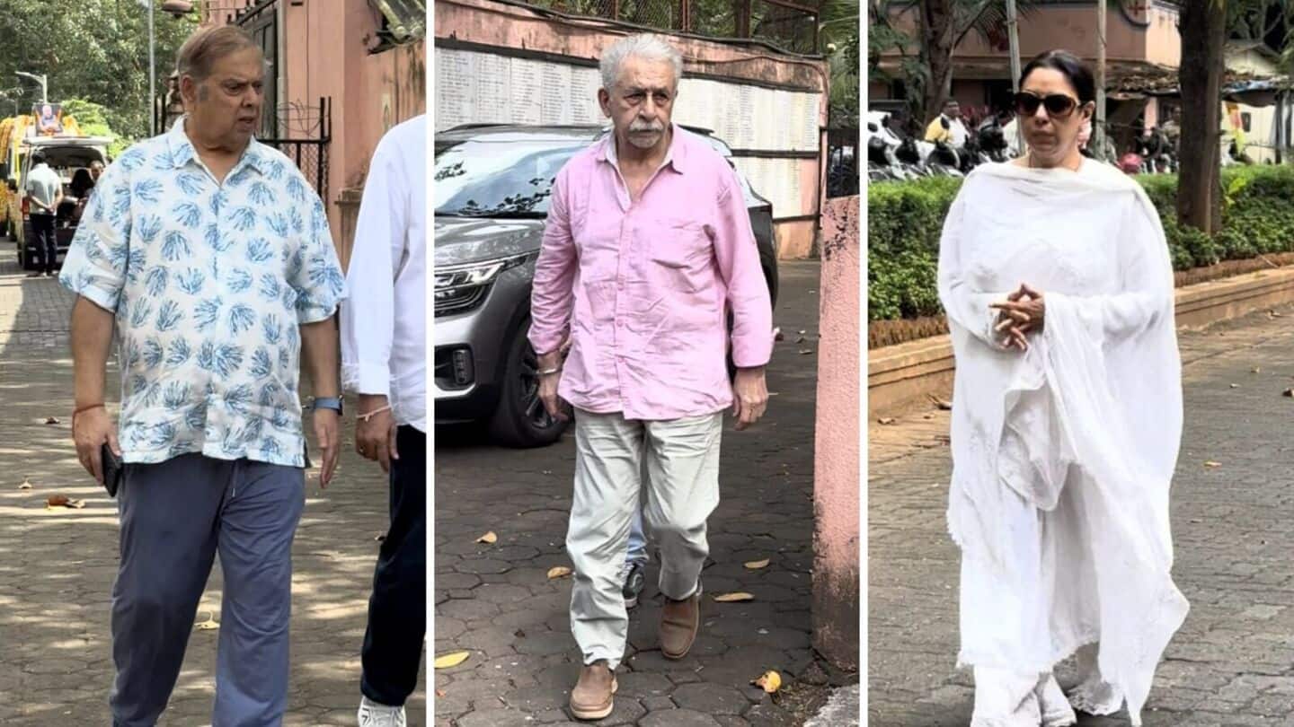 Satish Shah funeral: Rupali Ganguly, Ratna Pathak pay respects