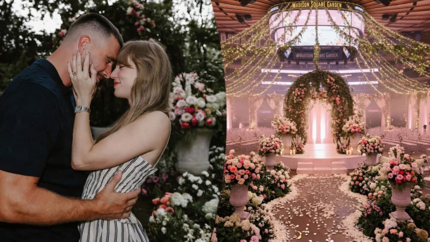 Inside grand preparations at Madison Square Garden for Taylor-Travis's wedding