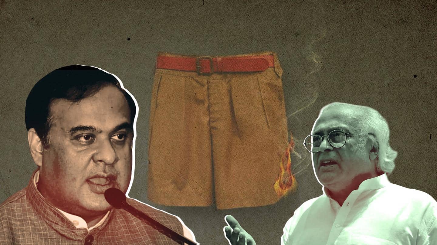 Why are RSS, BJP fighting Congress over 'burning' khaki shorts?