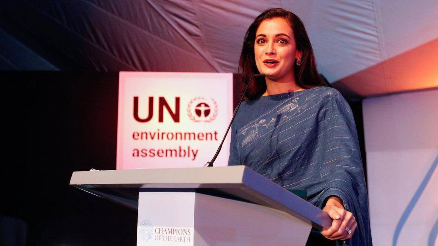 Dia Mirza, the UN Environment Goodwill Ambassador for India Dia Mirza, the UN Environment Goodwill Ambassador for India