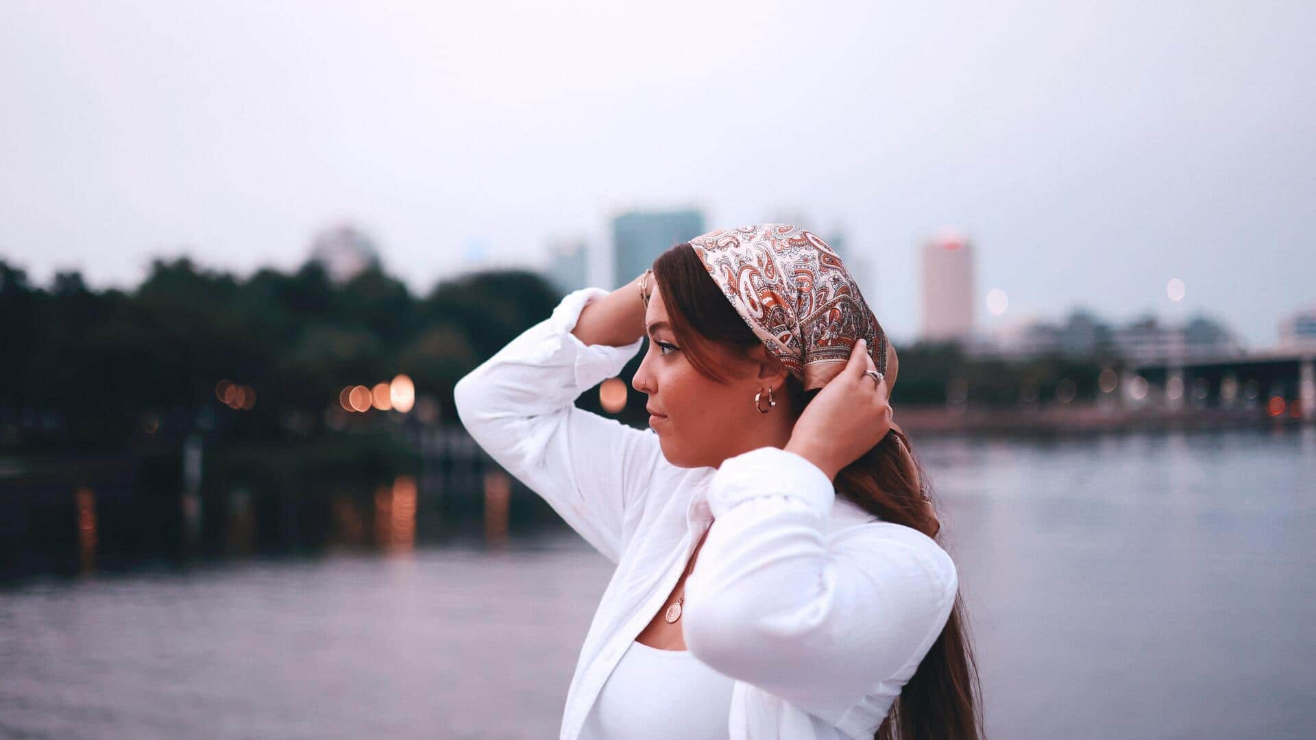 Easy ways to style your hair with a silk scarf