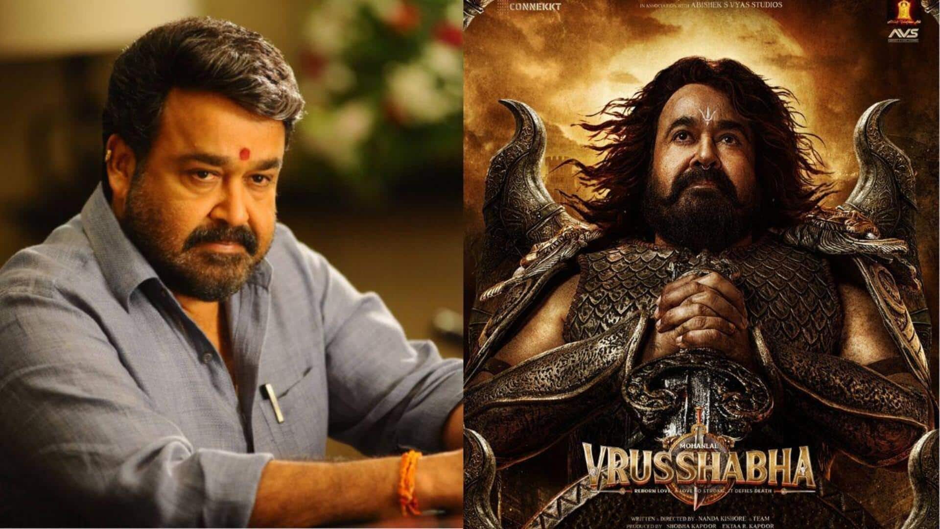 Mohanlal reveals 'Vrusshabha' first look on his birthday Mohanlal reveals 'Vrusshabha' first look on his birthday