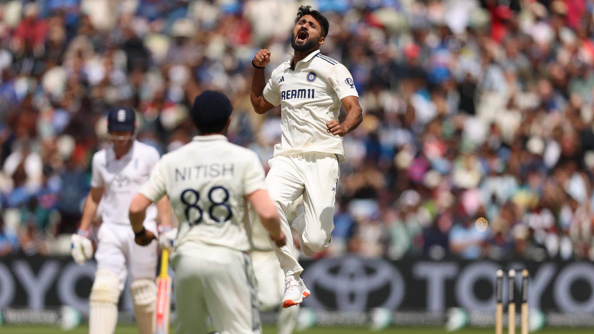 Akash Deep claims match haul of 10 wickets at Edgbaston Akash Deep claims match haul of 10 wickets at Edgbaston