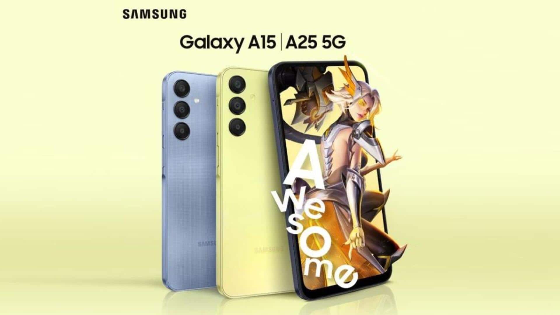 Samsung Galaxy A15, A25 may debut in India next week
