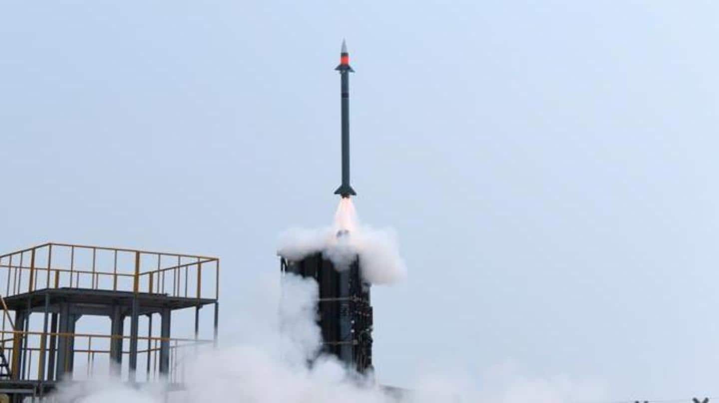DRDO successfully test-fires medium-range surface-to-air missile, destroys target