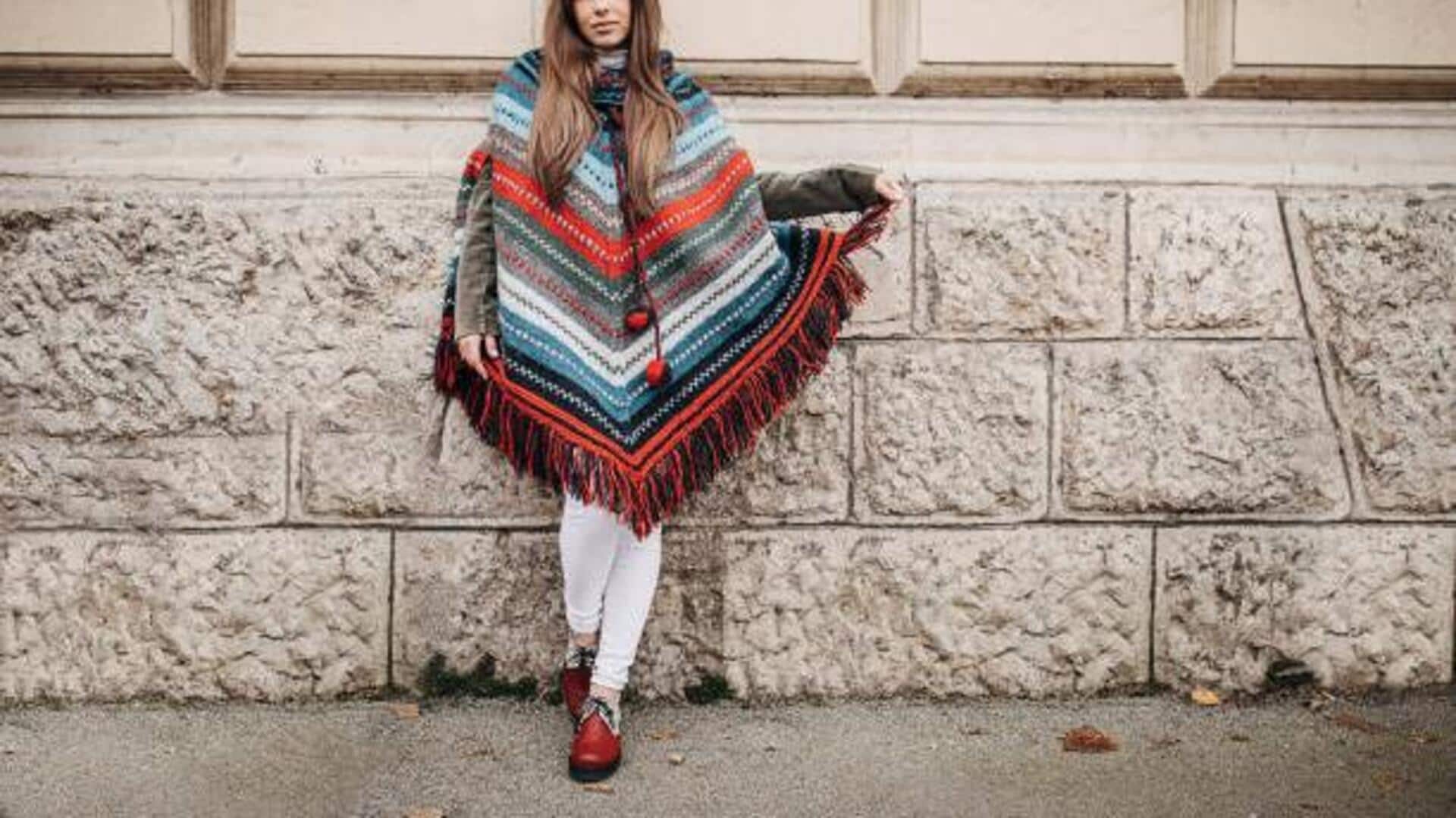How to use ponchos for winter layering