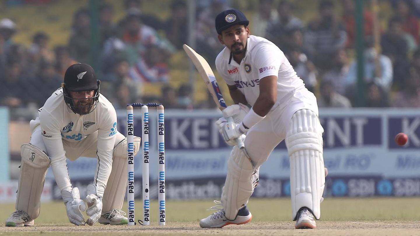 Iyer departs for 65 in the second innings Iyer departs for 65 in the second innings