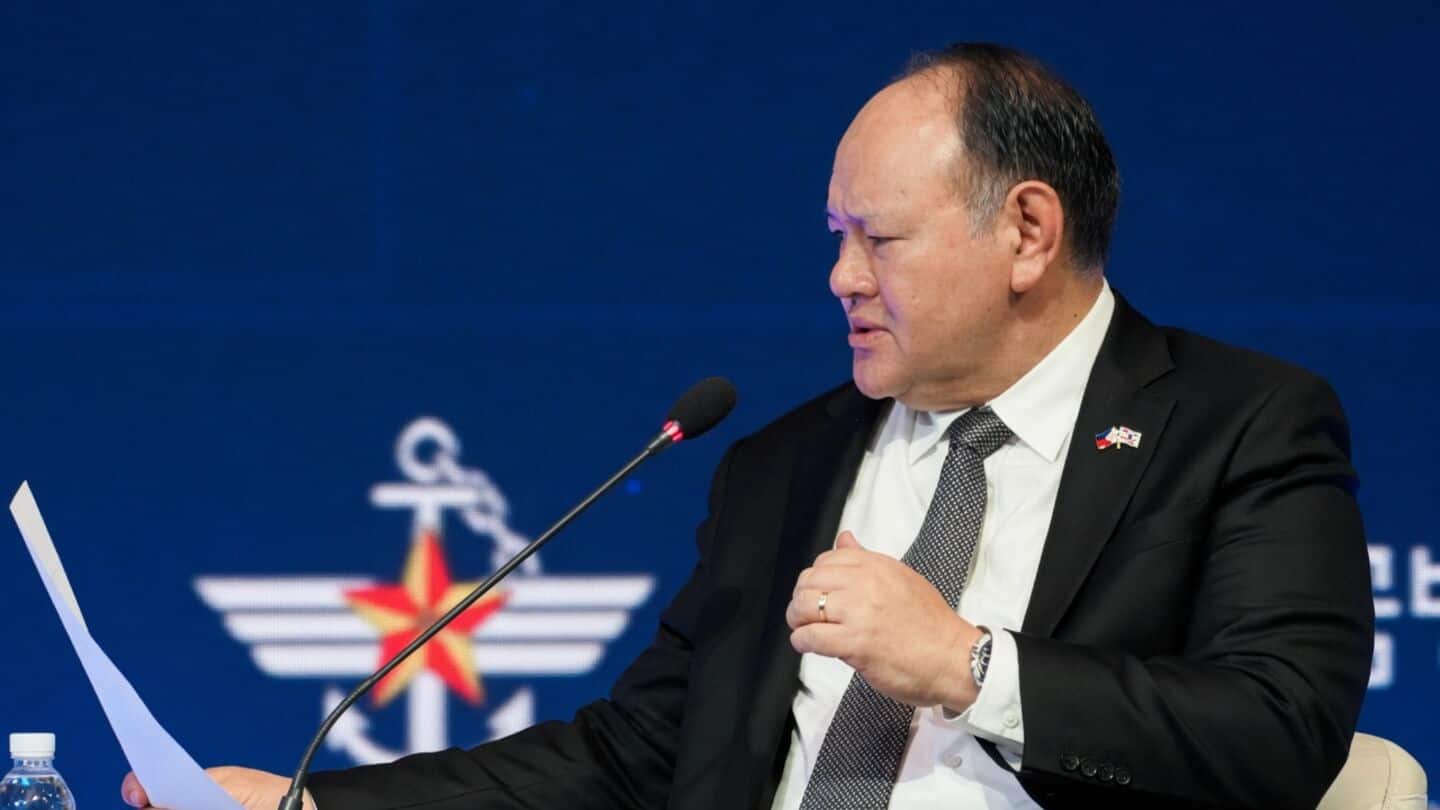 'Have...some shame': Philippines as defense chief gets China note mid-speech 