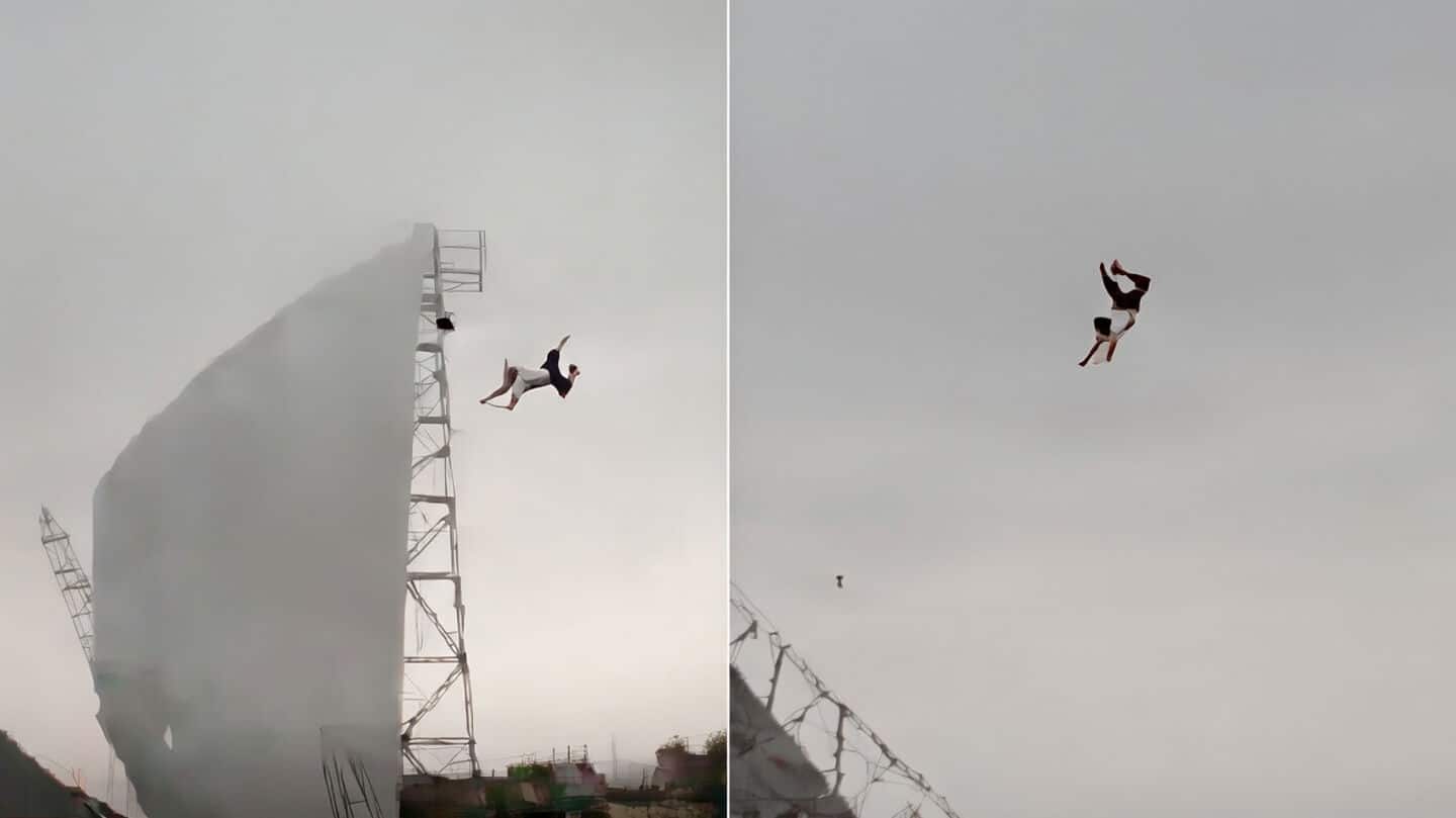 Video: Bareilly man thrown 50ft into air by strong wind