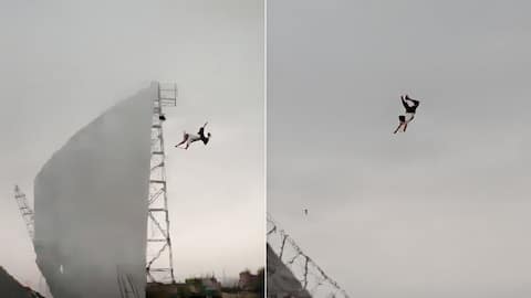 Video: Bareilly man thrown 50ft into air by strong wind