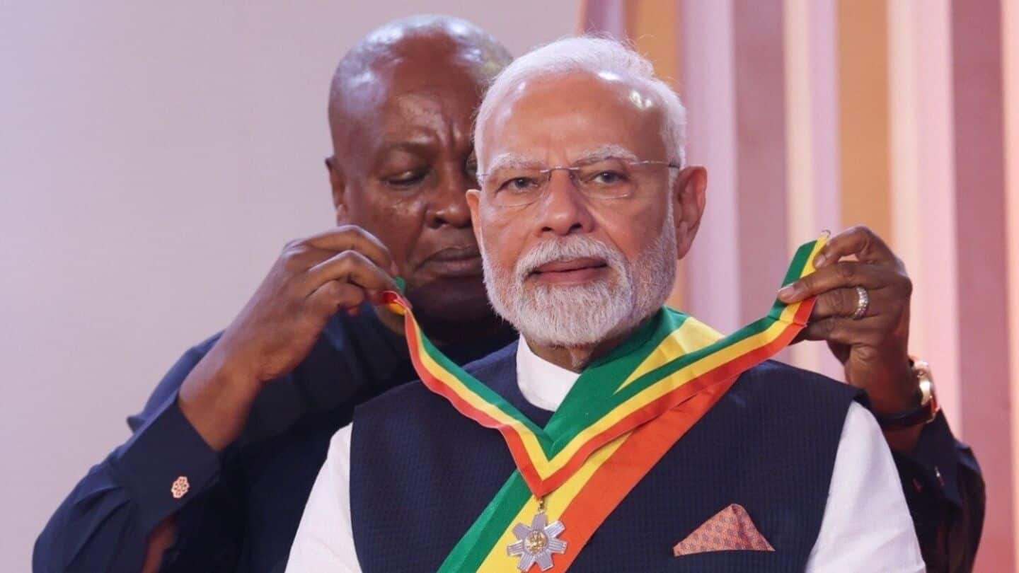 Modi receives Ghana's national honor 