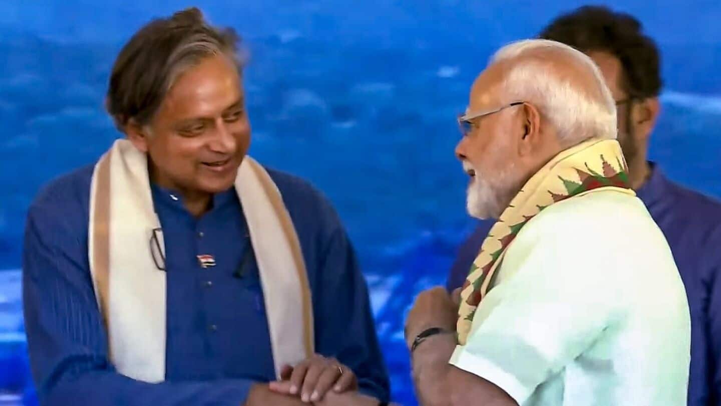 'Shashi Tharoor is...here': Modi targets opposition during Vizhinjam port launch 'Shashi Tharoor is...here': Modi targets opposition during Vizhinjam port launch