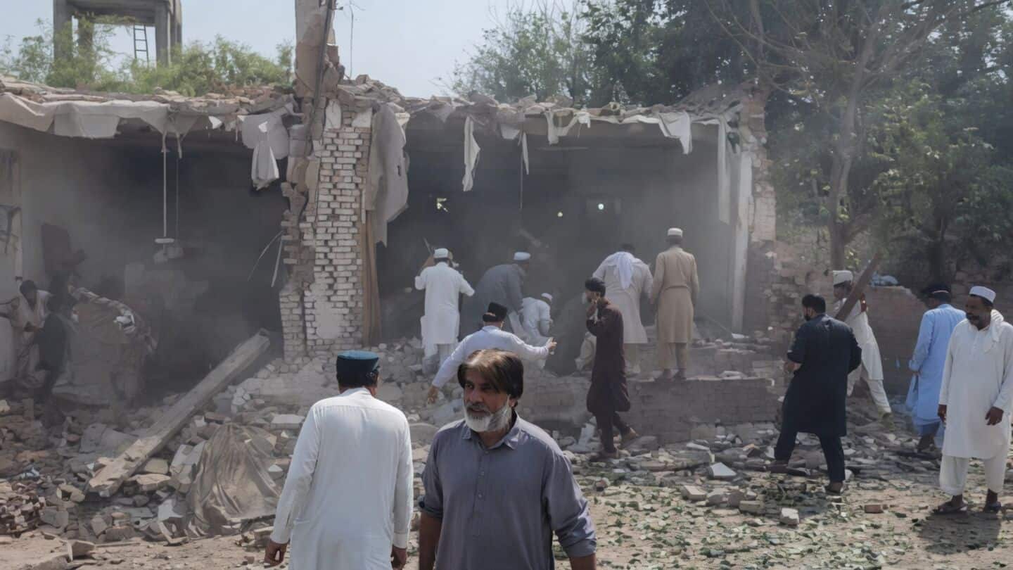 16 killed after explosives-laden vehicle rams into mosque in Pakistan 