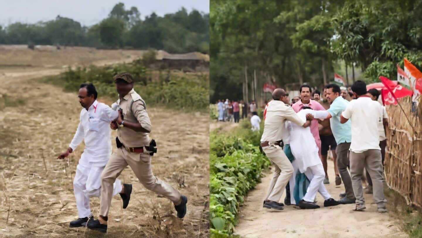 Video: Bengal BJP candidate chased through fields, beaten by mob 