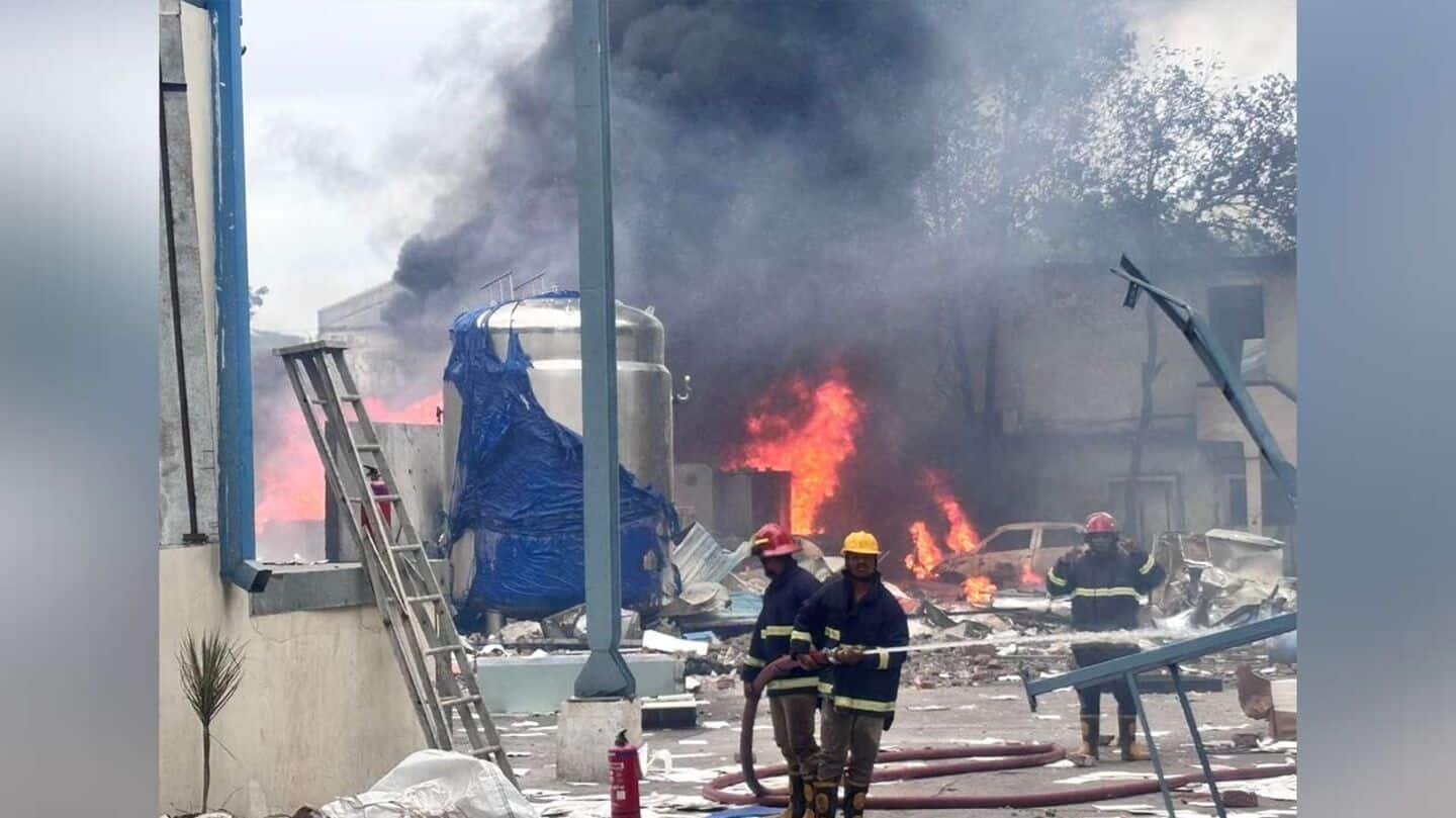 Massive explosion at chemical factory in Telangana; 10 dead Massive explosion at chemical factory in Telangana; 10 dead