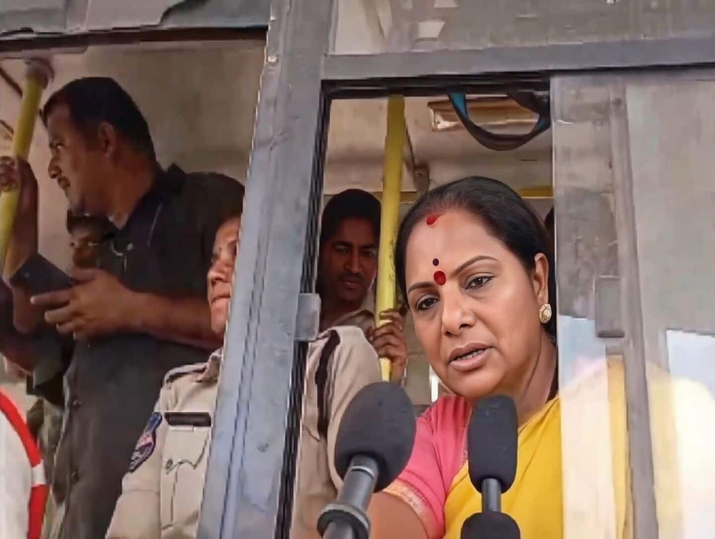 Kavitha detained during protest against Telangana government's eviction drive