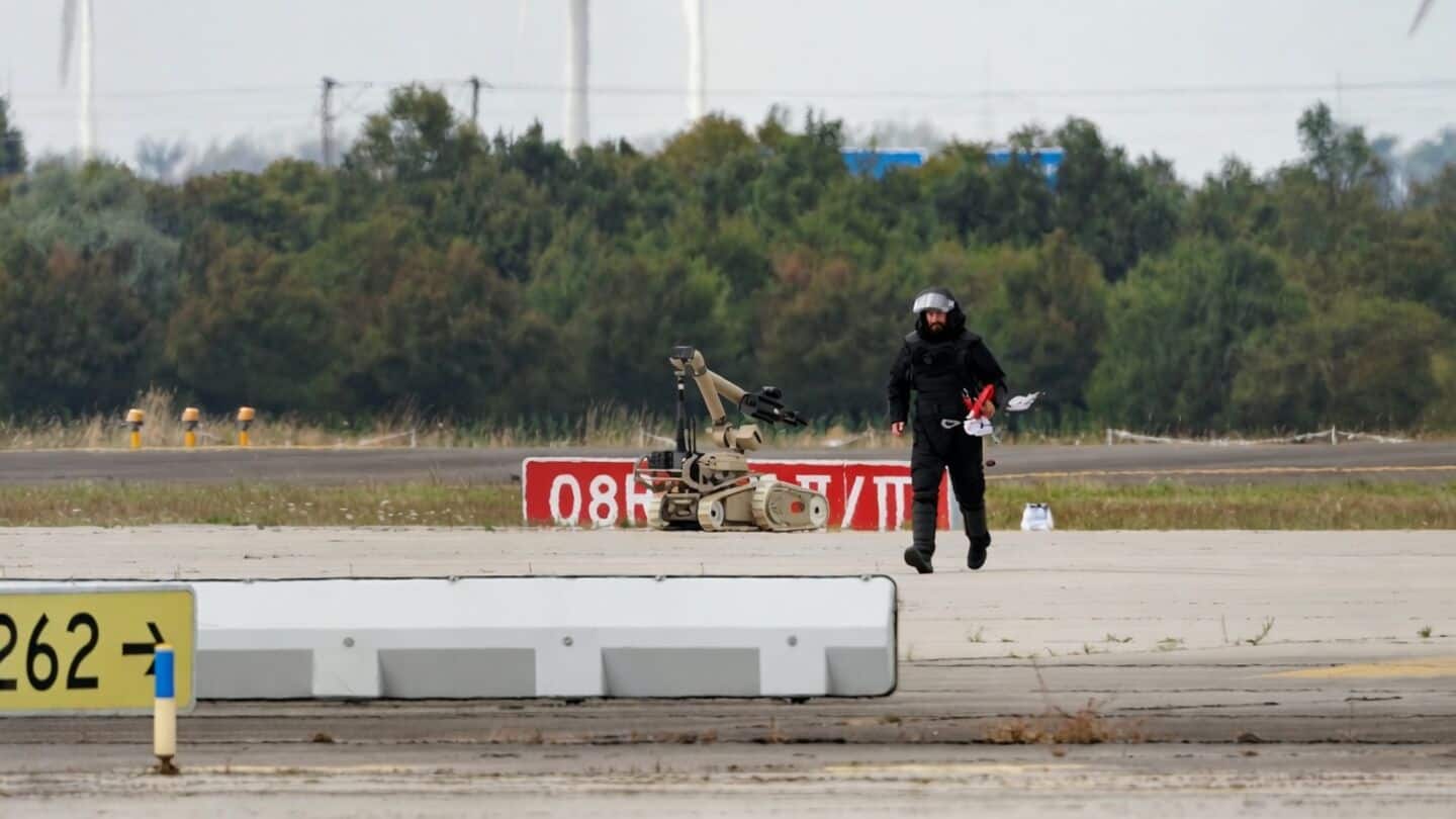 Drone carrying explosives found at German airport near Ukrainian planes