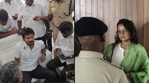 'He's in toilet...': Udhayanidhi's wife's exchange with cop before arrest