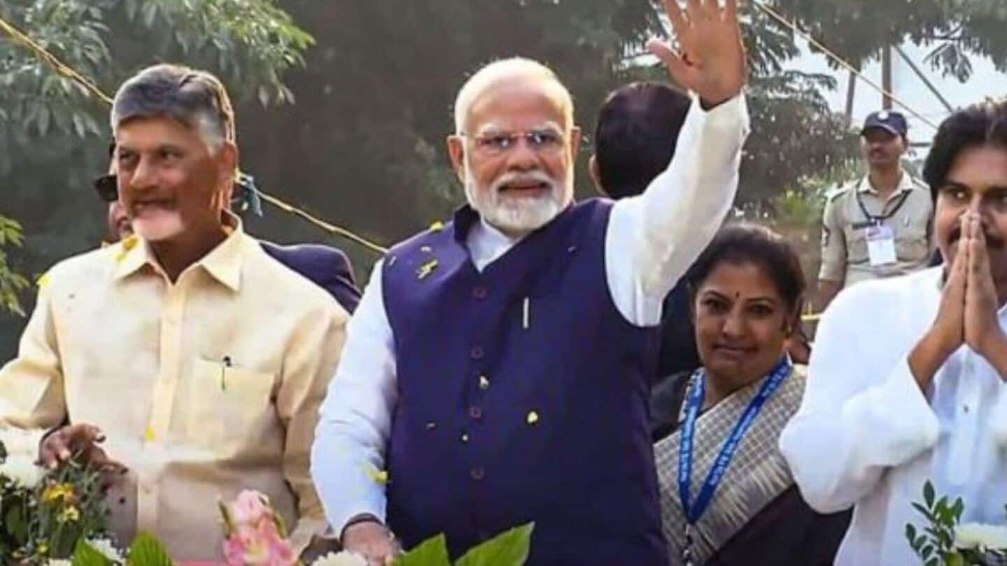 Modi relaunches Amaravati; lays foundation stone for projects worth ₹58,000cr Modi relaunches Amaravati; lays foundation stone for projects worth ₹58,000cr