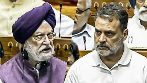 'Epstein' chants erupt as Rahul Gandhi attacks Hardeep Puri 