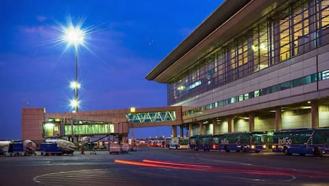 Aerobridge ceiling panel falls on flyer's head at Hyderabad airport 
