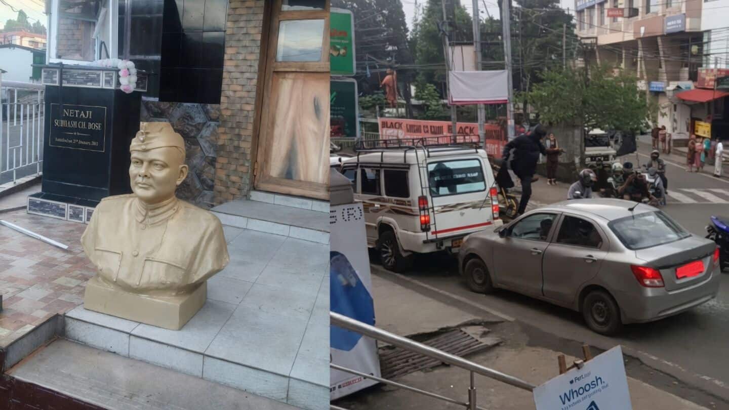 Meghalaya students' protest turns violent; vehicles, Vivekananda, Netaji statues vandalized 
