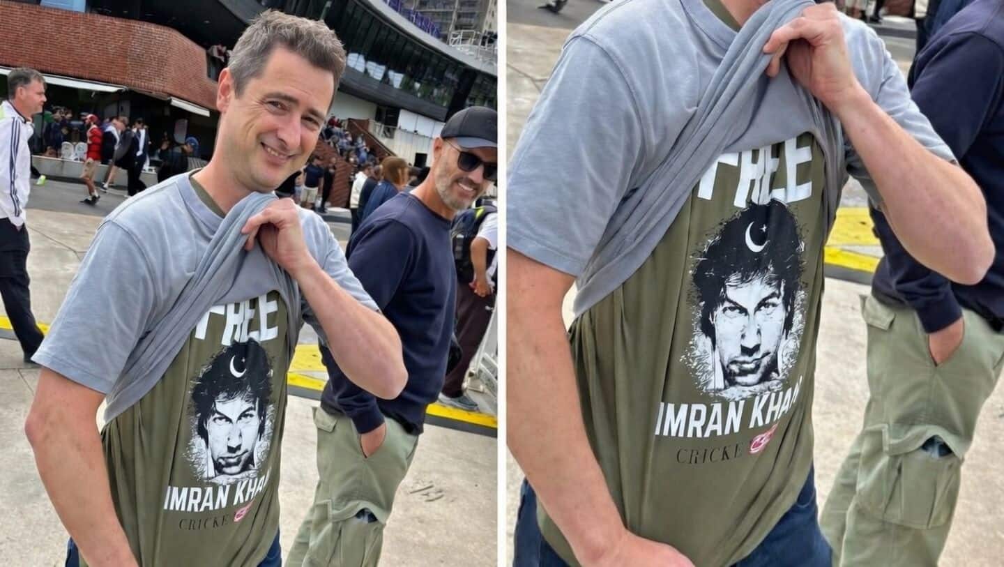 Fan barred from stadium for wearing 'free Imran Khan' t-shirt