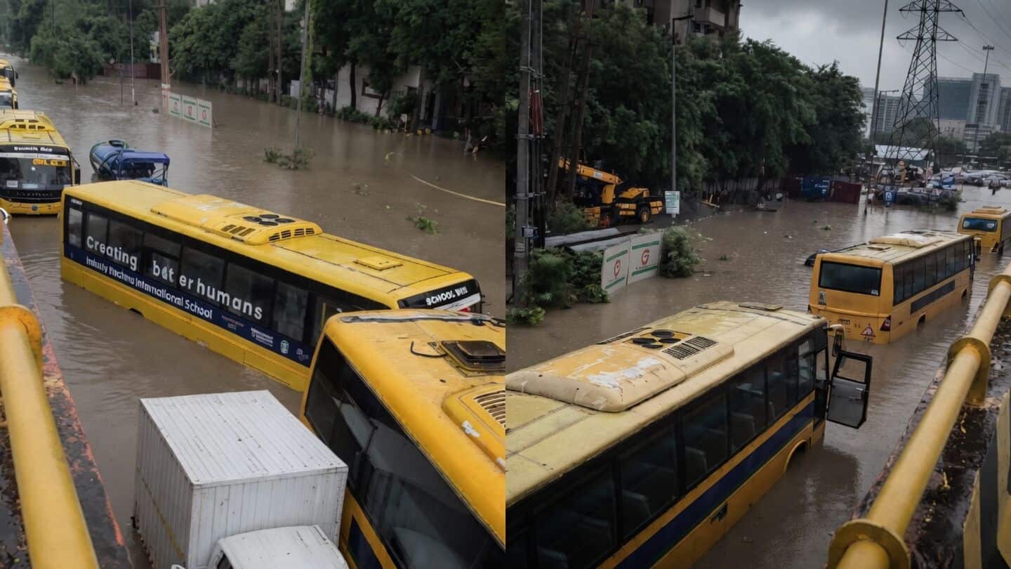 Gurugram's rules banning school buses on flooded roads backfires 