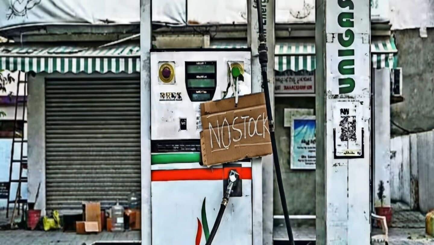 Petrol panic buying hits Hyderabad; stations display 'no stock' board
