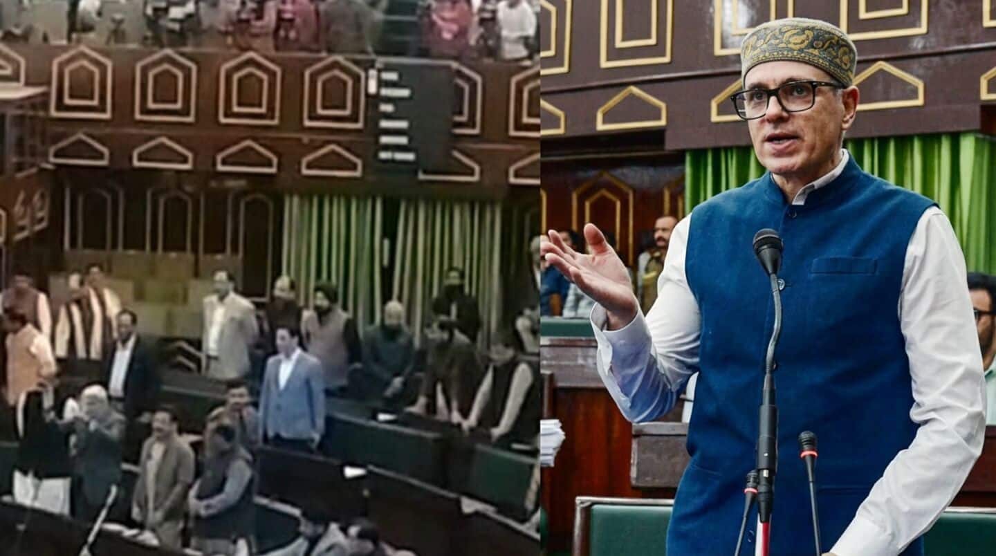 BJP walks out of J&K Assembly over CM's 'unparliamentary' remarks 