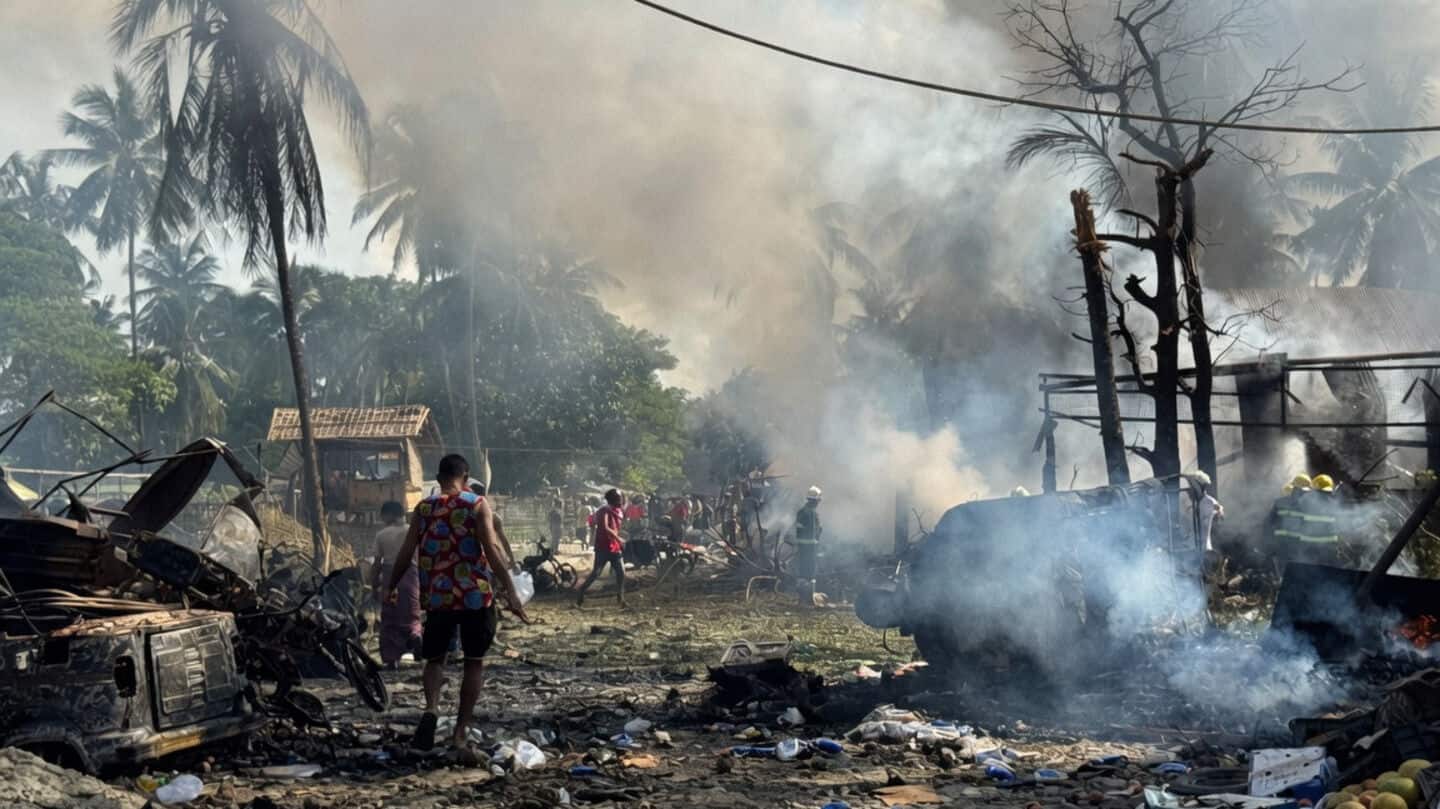 Myanmar military launches air strike on rebel-controlled Rakhine, killing 49 