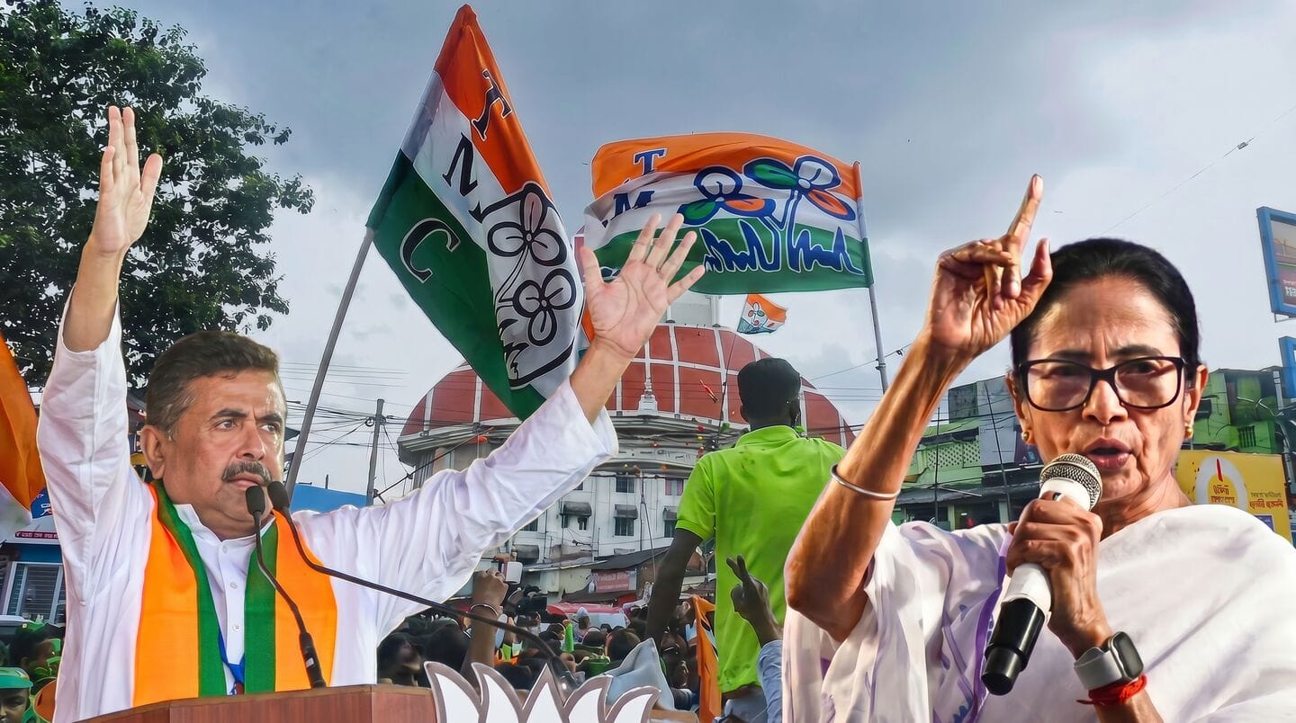 'Look at her...': Suvendu Adhikari comes face-to-face with Mamata 