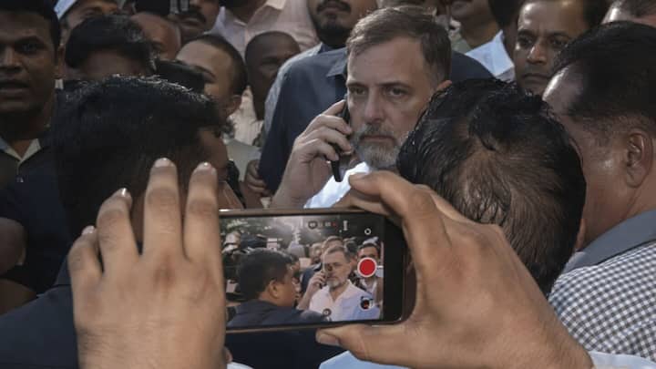 INDIA bloc MPs head to Gandhi Smriti 'to support students'