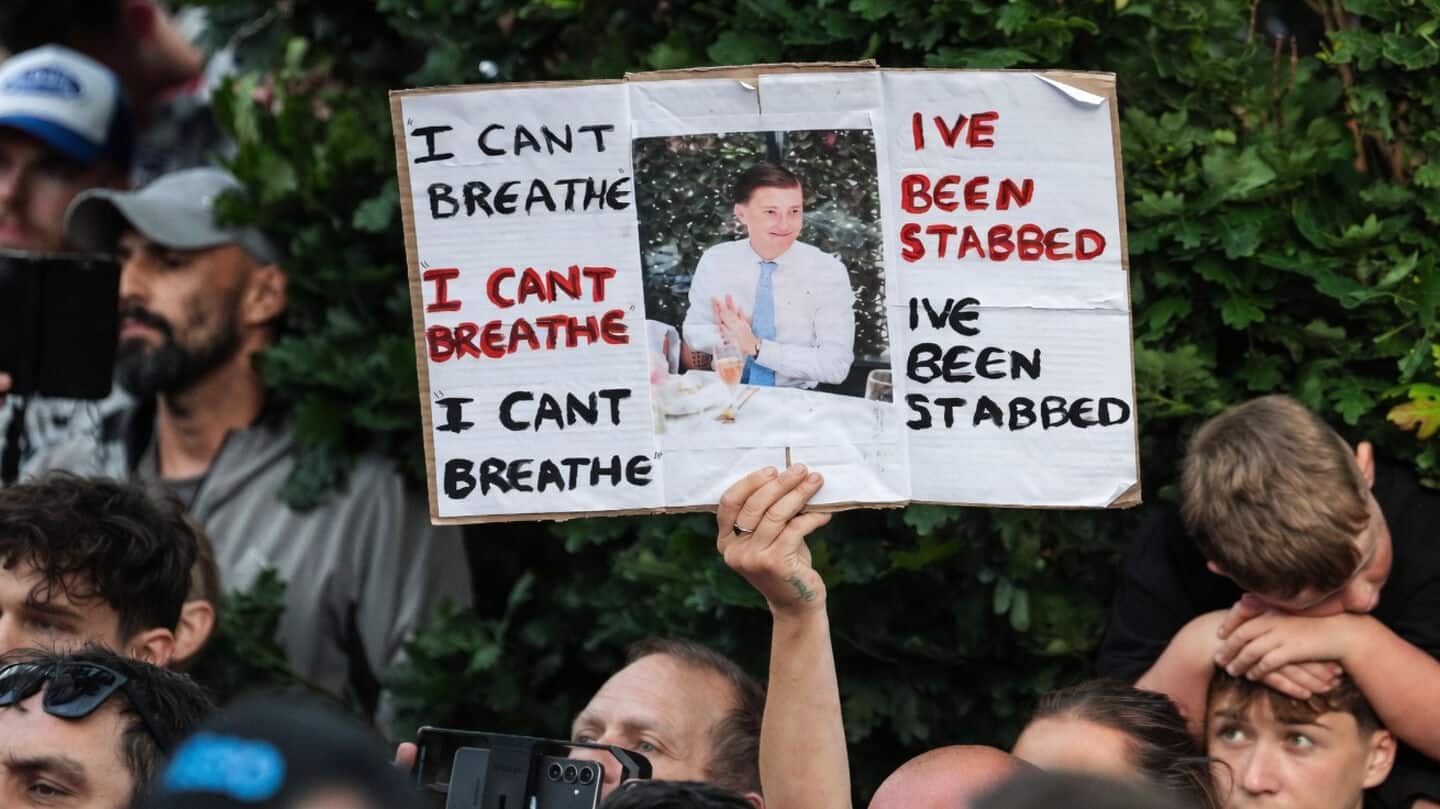 Outrage as police handcuff dying UK student stabbed by Indian 