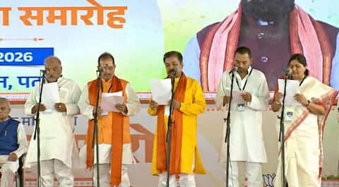 Bihar cabinet expansion: Nitish Kumar's son, 31 others take oath 