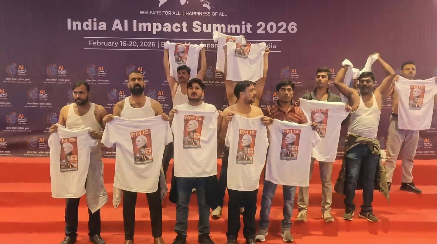 Indian Youth Congress chief arrested over 'shirtless' AI Summit protest 