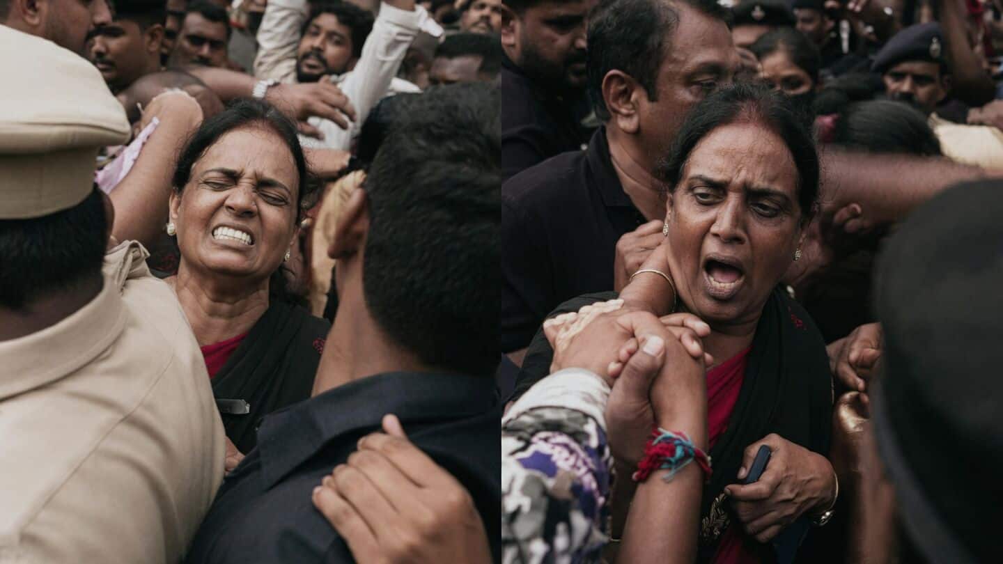 Video: Security officials pull BRS MLA's hair during protest 