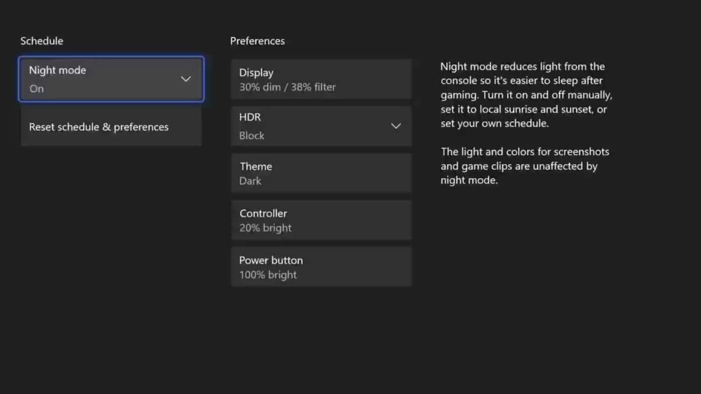 Microsoft might release Night Mode for all Xbox consoles soon Microsoft might release Night Mode for all Xbox consoles soon