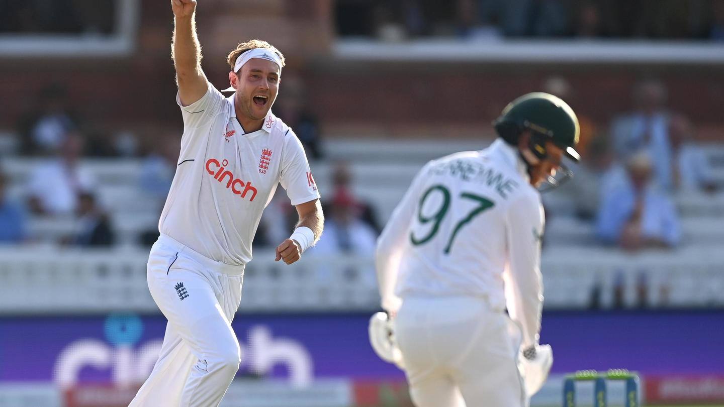 Stuart Broad completes 100 Test wickets at Lord's: Key stats