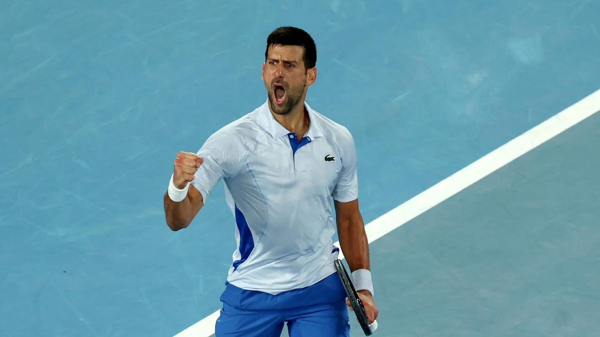 Novak Djokovic wins his 90th match at the Australian Open