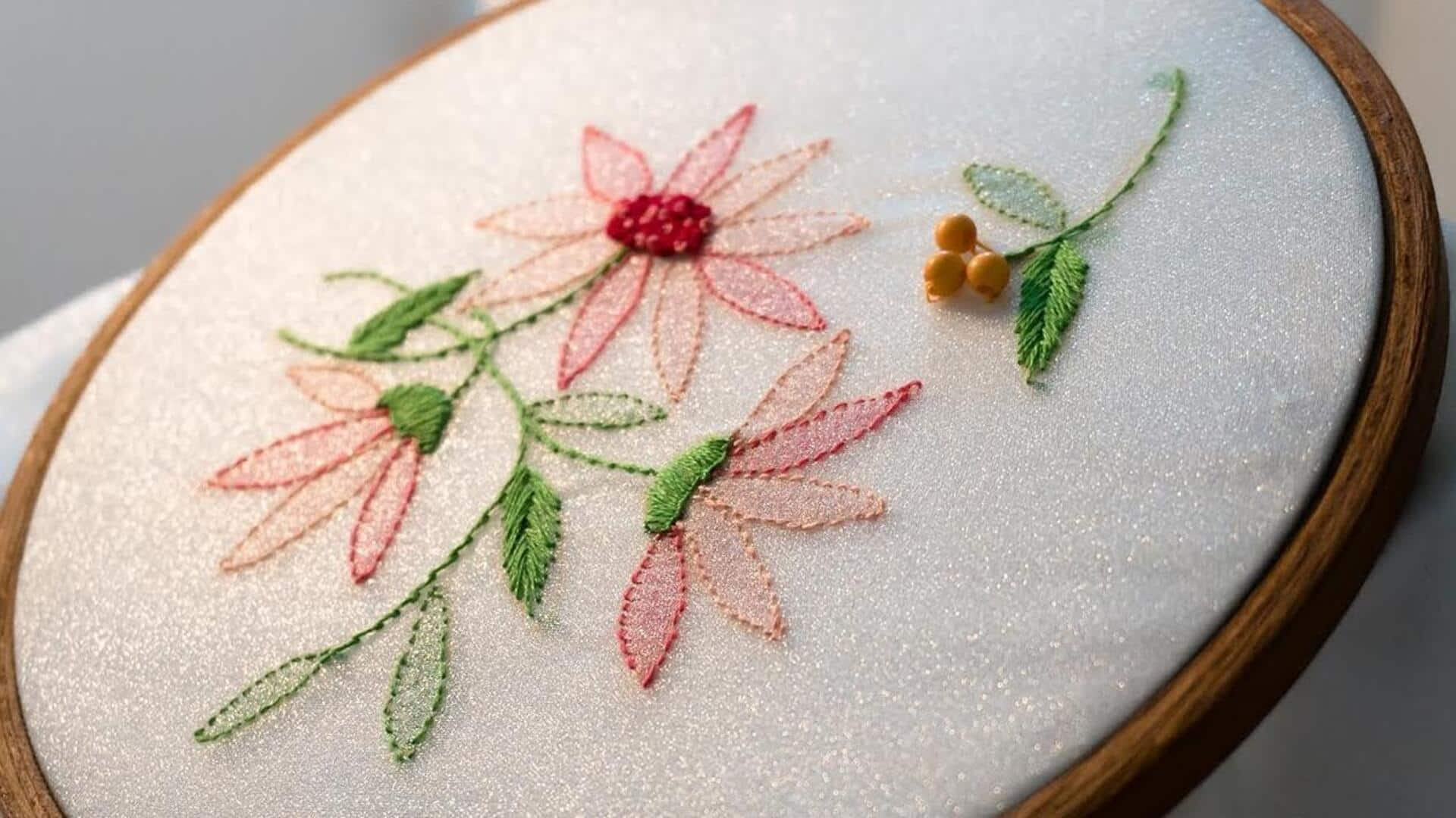 Crafting elegance with shadow embroidery